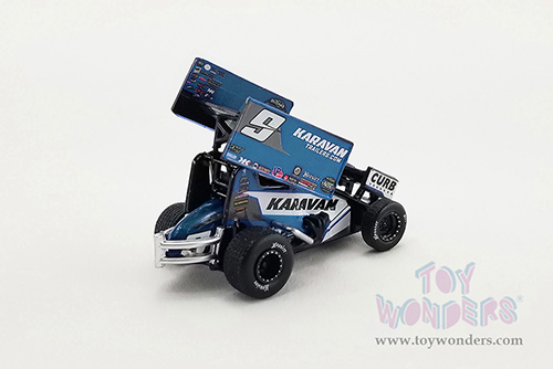Acme - Winged Sprint Car #9 James McFadden "Karavan Trailers" (2021, 1/64 scale diecast model car, Blue) A6401006