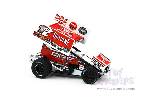 Acme - Winged Sprint Car #1S Logan Schuchart Shark Racing "Drydene" (2020, 1/64 scale diecast model car, White/Red) A6401012
