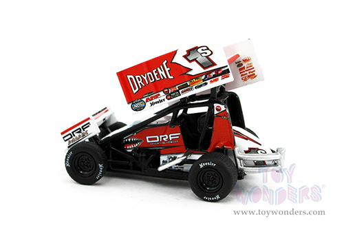 Acme - Winged Sprint Car #1S Logan Schuchart Shark Racing "Drydene" (2020, 1/64 scale diecast model car, White/Red) A6401012