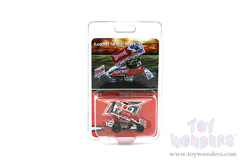 Acme - Winged Sprint Car #1S Logan Schuchart Shark Racing "Drydene" (2020, 1/64 scale diecast model car, White/Red) A6401012