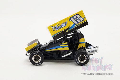 Acme - Winged Sprint Car #13 Justin Peck "Coastal Race Parts" Buch Motorsports (2022, 1/64 scale diecast model car, Black/Yellow) A6422007