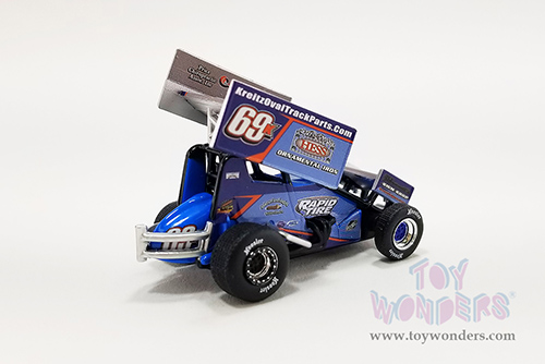 Acme - Winged Sprint Car #69K Lance Dewease "Hess Ornamental Iron" Kreitz Racing (2022, 1/64 scale diecast model car, Blue) A6422008