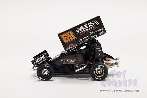 Acme - Winged Sprint Car #69 Bud Kaeding "Al's Roofing Supplies" Kaeding Performance (2022, 1/64 scale diecast model car, Black) A6422010