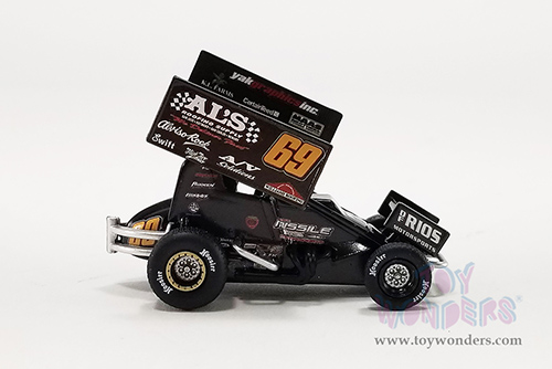 Acme - Winged Sprint Car #69 Bud Kaeding "Al's Roofing Supplies" Kaeding Performance (2022, 1/64 scale diecast model car, Black) A6422010