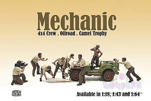 Showcasts® Figurines - 4x4 Mechanic - Figure 1 (1/18 scale, Brown) AD-18011 MAP: $14.99
