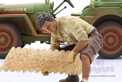 Showcasts® Figurines - 4x4 Mechanic - Figure 2 (1/18 scale, Beige/Brown) AD-18012 MAP: $14.99