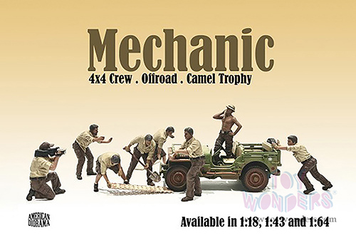 Showcasts® Figurines - 4x4 Mechanic - Figure 3 (1/18 scale, Beige/Brown) AD-18013 MAP: $14.99
