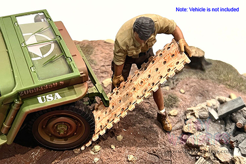 Showcasts® Figurines - 4x4 Mechanic - Figure 8 (1/18 scale, Beige/Brown) AD-18018 MAP: $14.99