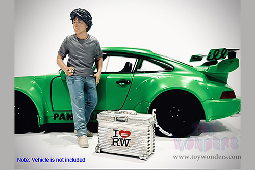 Showcasts® Figurines - RWB Legend Akira Nakai | Nakai-San Figure 2 with Briefcase (2 pcs.) (1/18 scale, Gray/Blue) AD-18502 MAP: $20.99