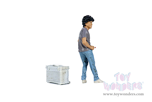 Showcasts® Figurines - RWB Legend Akira Nakai | Nakai-San Figure 2 with Briefcase (2 pcs.) (1/18 scale, Gray/Blue) AD-18502 MAP: $20.99