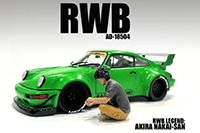 Showcasts® Figurines - RWB Legend Akira Nakai | Nakai-San Figure 4 (1/18 scale, Black/Yellow) AD-18504 MAP: $16.99