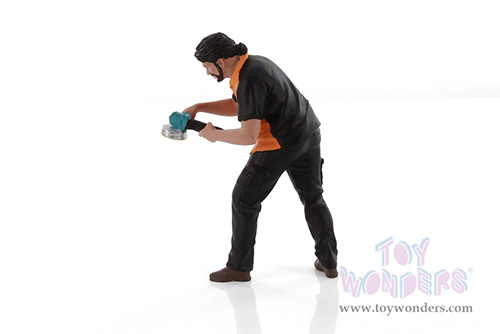 Showcasts® Figurines - Detail Masters Figure 4 - Buff & Wax (1/18 scale, Black/Orange) AD-18604 MAP: $14.99