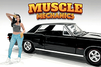 Showcasts® Figurines - "Muscle Mechanics" Figure #4 (1/24 scale, Green/Blue) AD-25204 MAP: $11.99; 