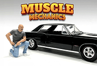 Showcasts® Figurines - "Muscle Mechanics" Figure #6 (1/24 scale, Green/Blue) AD-25206 MAP: $11.99; 