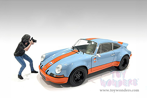 Showcasts® Figurines - "Photographers" Figure #4 (1/18 scale, Blue/Dark green) AD-19304 MAP: $12.99