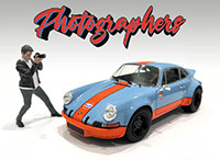 Showcasts® Figurines - "Photographers" Figure #6 (1/24 scale, Black/Gray) AD-25306 MAP: $11.99; 