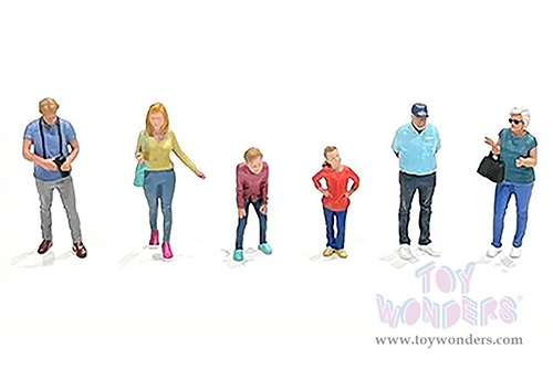 American Diorama/Mijo Exclusives - Family Day Figure Set (6 pc. set, 1/64 scale diecast metal, Asstd.) AD-2410MJ