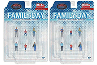 American Diorama/Mijo Exclusives - Family Day Figure Set (6 pc. set, 1/64 scale diecast metal, Asstd.) AD-2410MJ