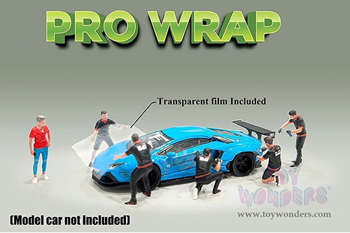 American Diorama/Mijo Exclusives - Pro Wrap (6 pc. set, 1/64 scale diecast metal, Asstd.) AD-2413MJ