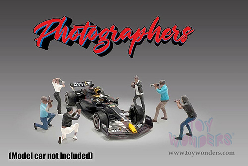 American Diorama/Mijo Exclusives - Photographers (6 pc. set, 1/64 scale diecast metal, Asstd.) AD-2414MJ