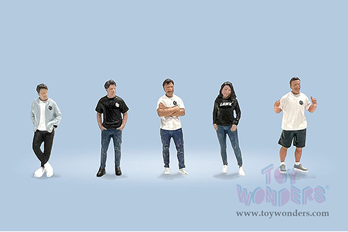 American Diorama/Mijo Exclusives - Liberty Walk Team (5 pc. set, 1/64 scale diecast metal, Asstd.) AD-2415MJ