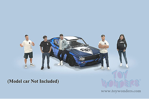 American Diorama/Mijo Exclusives - Liberty Walk Team (5 pc. set, 1/64 scale diecast metal, Asstd.) AD-2415MJ