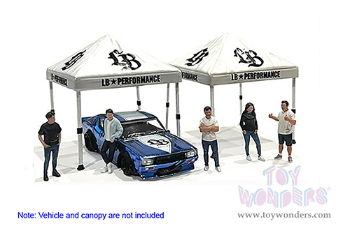 American Diorama/Mijo Exclusives - Liberty Walk Team (5 pc. set, 1/64 scale diecast metal, Asstd.) AD-2415MJ