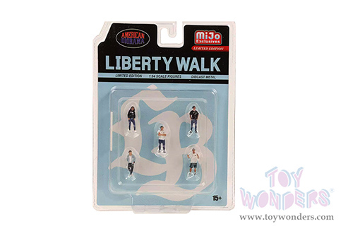 American Diorama/Mijo Exclusives - Liberty Walk Team (5 pc. set, 1/64 scale diecast metal, Asstd.) AD-2415MJ