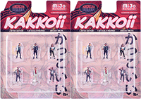 Show product details for American Diorama/Mijo Exclusives - "Kakkoii" Figure Set (6 pc. set, 1/64 scale diecast metal, Asstd.)  AD-2425MJ