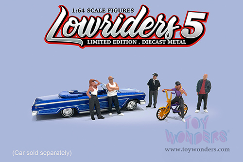 American Diorama/Mijo Exclusives - "Lowriders 5" Figure Set (6 pc. set, 1/64 scale diecast metal, Asstd.)  AD-2427MJ