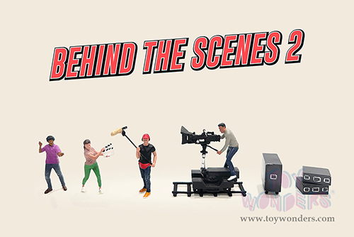 American Diorama/Mijo Exclusives - "Behind The Scenes 2" Figure Set (7 pc. set, 1/64 scale diecast metal, Asstd.)  AD-2428MJ
