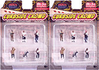Show product details for American Diorama/Mijo Exclusives - "Curbside Crowd" Figure Set (6 pc. set, 1/64 scale diecast metal, Asstd.)  AD-2429MJ