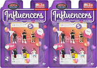 Show product details for American Diorama/Mijo Exclusives - "Influencers" Figure Set (6 pc. set, 1/64 scale diecast metal, Asstd.)  AD-2433MJ