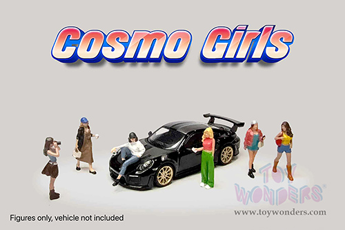American Diorama/Mijo Exclusives - "Cosmo Girls" Figure Set (6 pc. set, 1/64 scale diecast metal, Asstd.)  AD-2437MJ