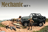 American Diorama Figurine - 4x4 Mechanics Set 1 (2 pc. set, 1/43 scale diecast metal, Asstd.) AD-43001