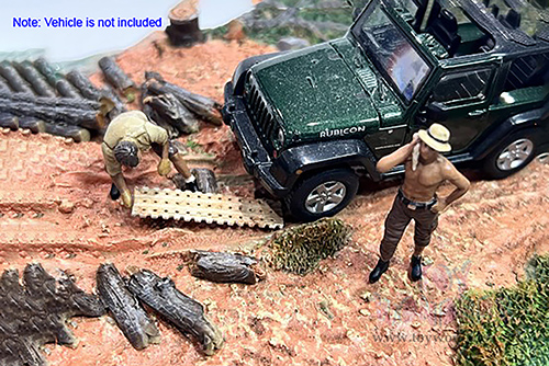American Diorama Figurine - 4x4 Mechanics Set 1 (2 pc. set, 1/43 scale diecast metal, Asstd.) AD-43001