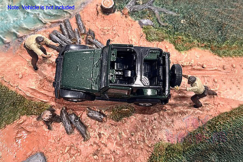 American Diorama Figurine - 4x4 Mechanics Set 3 (2 pc. set, 1/43 scale diecast metal, Asstd.) AD-43003