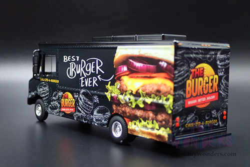 American Diorama/Mijo Exclusives - Food Truck "The Burger Truck" (1/64 scale diecast metal, Black)  AD-70101MJ