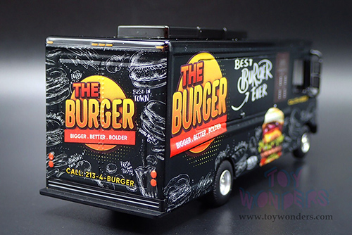 American Diorama/Mijo Exclusives - Food Truck "The Burger Truck" (1/64 scale diecast metal, Black)  AD-70101MJ