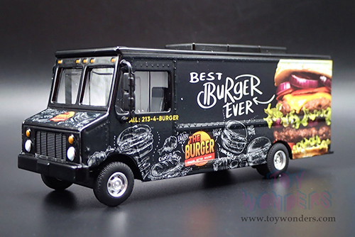 American Diorama/Mijo Exclusives - Food Truck "The Burger Truck" (1/64 scale diecast metal, Black)  AD-70101MJ