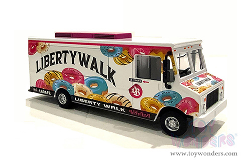 American Diorama/Mijo Exclusives - Food Truck "The LB Cafe Truck" (1/64 scale diecast metal, White)  AD-70103MJ