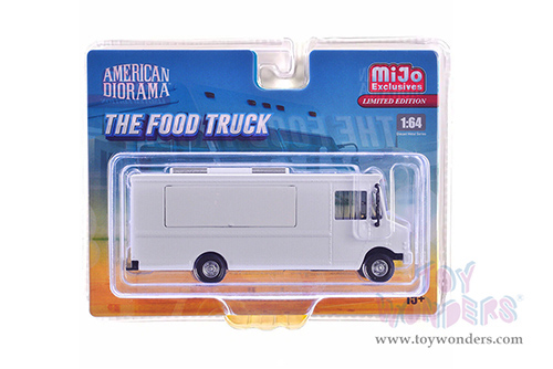 American Diorama/Mijo Exclusives - Food Truck Plain (1/64 scale diecast metal, White)  AD-70200MJ