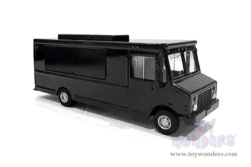 American Diorama/Mijo Exclusives - Food Truck Plain Black (1/64 scale diecast metal, Black)  AD-70201MJ