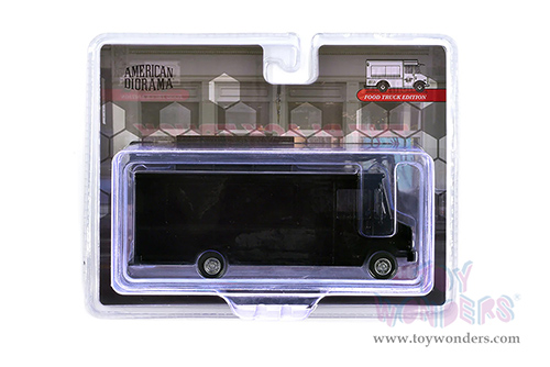 American Diorama/Mijo Exclusives - Food Truck Plain Black (1/64 scale diecast metal, Black)  AD-70201MJ