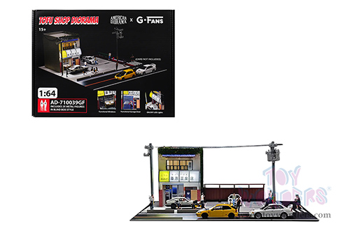 American Diorama X G-Fans - Akina Tofu Shop with LED Lights and 2 Figure Set (1/64 scale diorama model, Asstd.)  AD-710039GF
