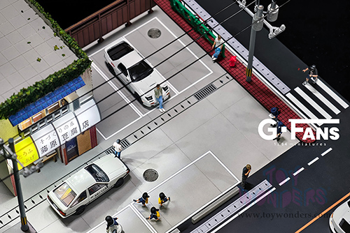 American Diorama X G-Fans - Akina Tofu Shop with LED Lights and 2 Figure Set (1/64 scale diorama model, Asstd.)  AD-710039GF