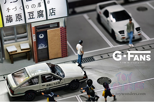 American Diorama X G-Fans - Akina Tofu Shop with LED Lights and 2 Figure Set (1/64 scale diorama model, Asstd.)  AD-710039GF