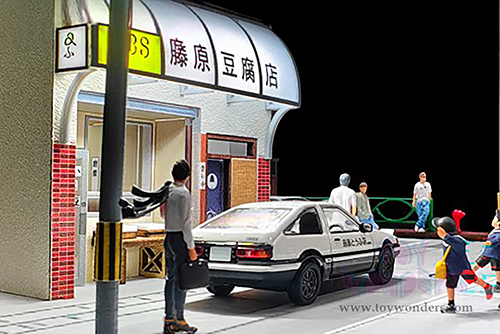 American Diorama X G-Fans - Akina Tofu Shop with LED Lights and 2 Figure Set (1/64 scale diorama model, Asstd.)  AD-710039GF