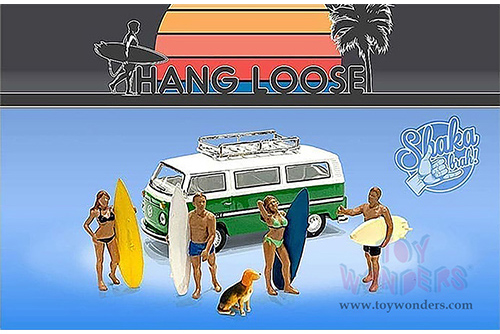 American Diorama/Mijo Exclusives - Hang Loose Figure Set (5 pc. set, 1/64 scale diecast metal, Asstd.)  AD-76500MJ