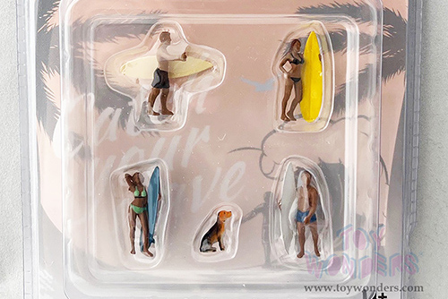 American Diorama/Mijo Exclusives - Hang Loose Figure Set (5 pc. set, 1/64 scale diecast metal, Asstd.)  AD-76500MJ